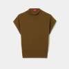 Short-sleeved wool sweater