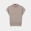 Short-sleeved wool sweater