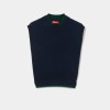 Two-tone wool vest
