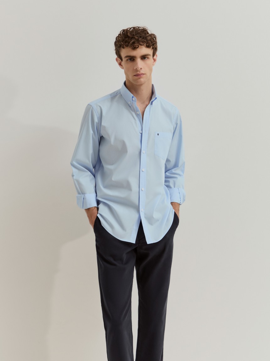 Camisa regular fit de algod�o