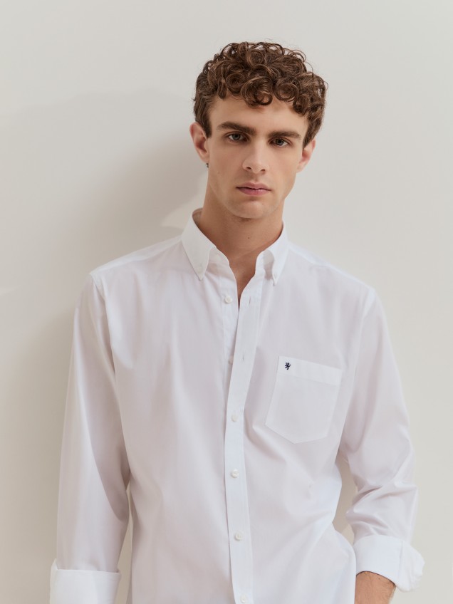 Camisa regular fit de algod�o