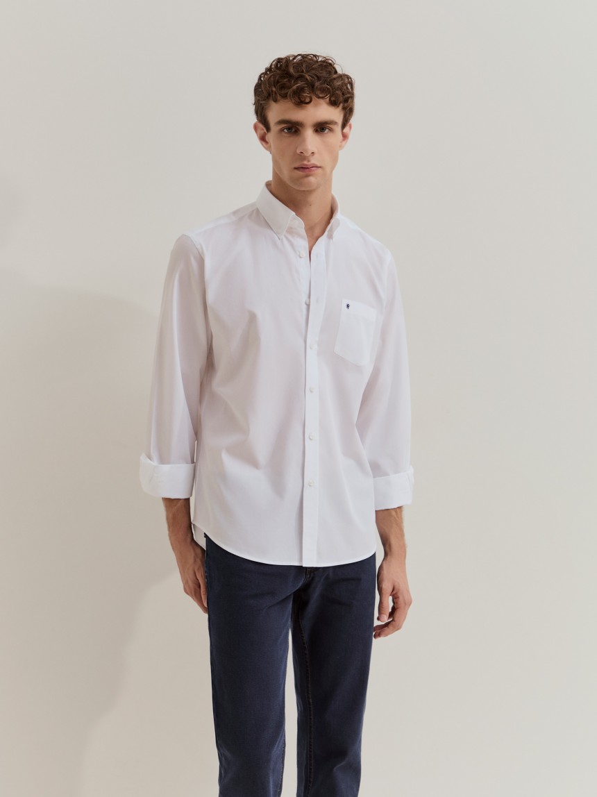 Camisa regular fit de algod�o
