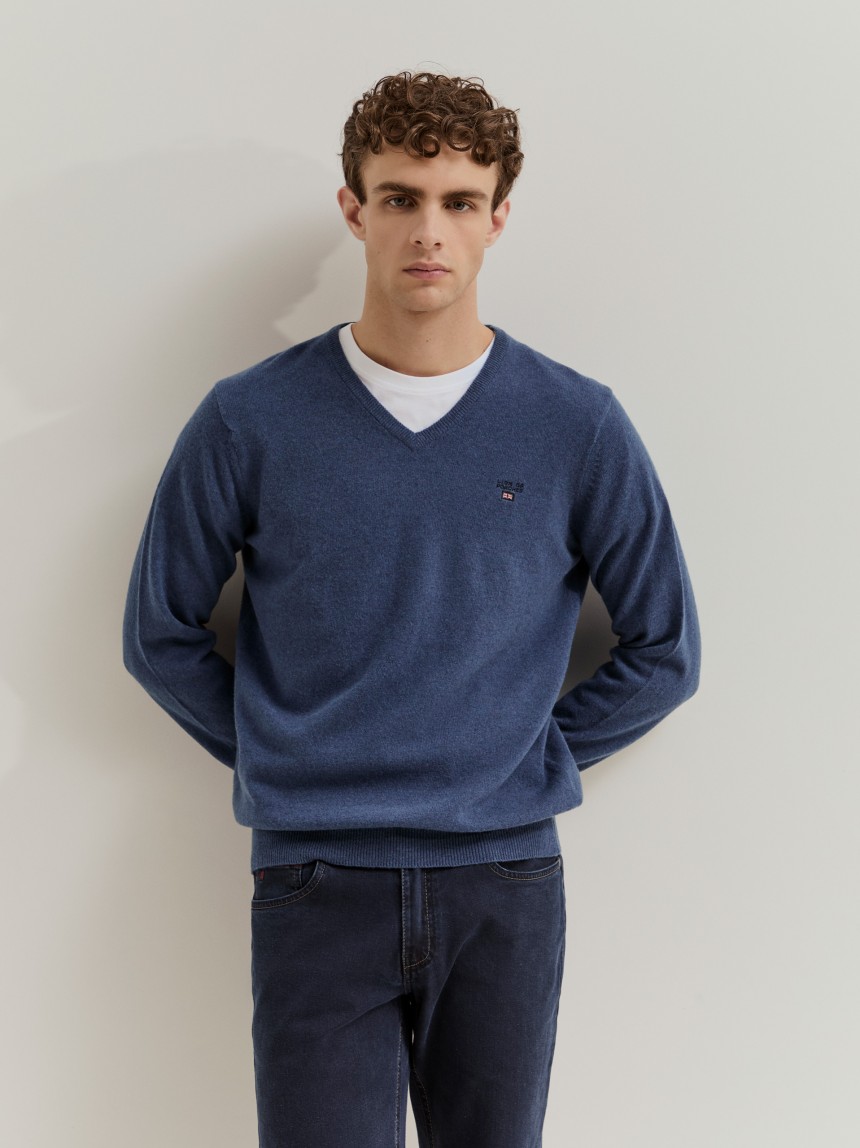 Pullover em mistura de l�