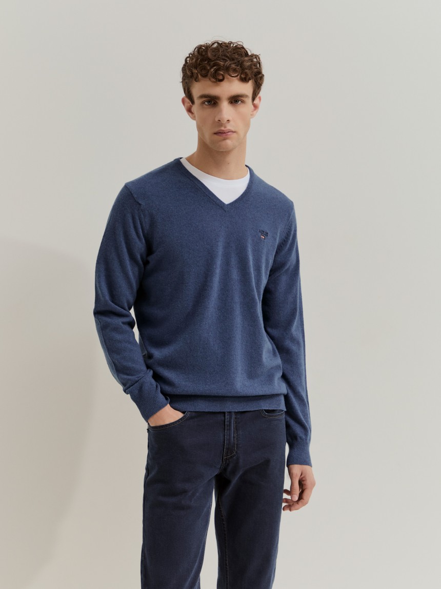 Pullover em mistura de l�