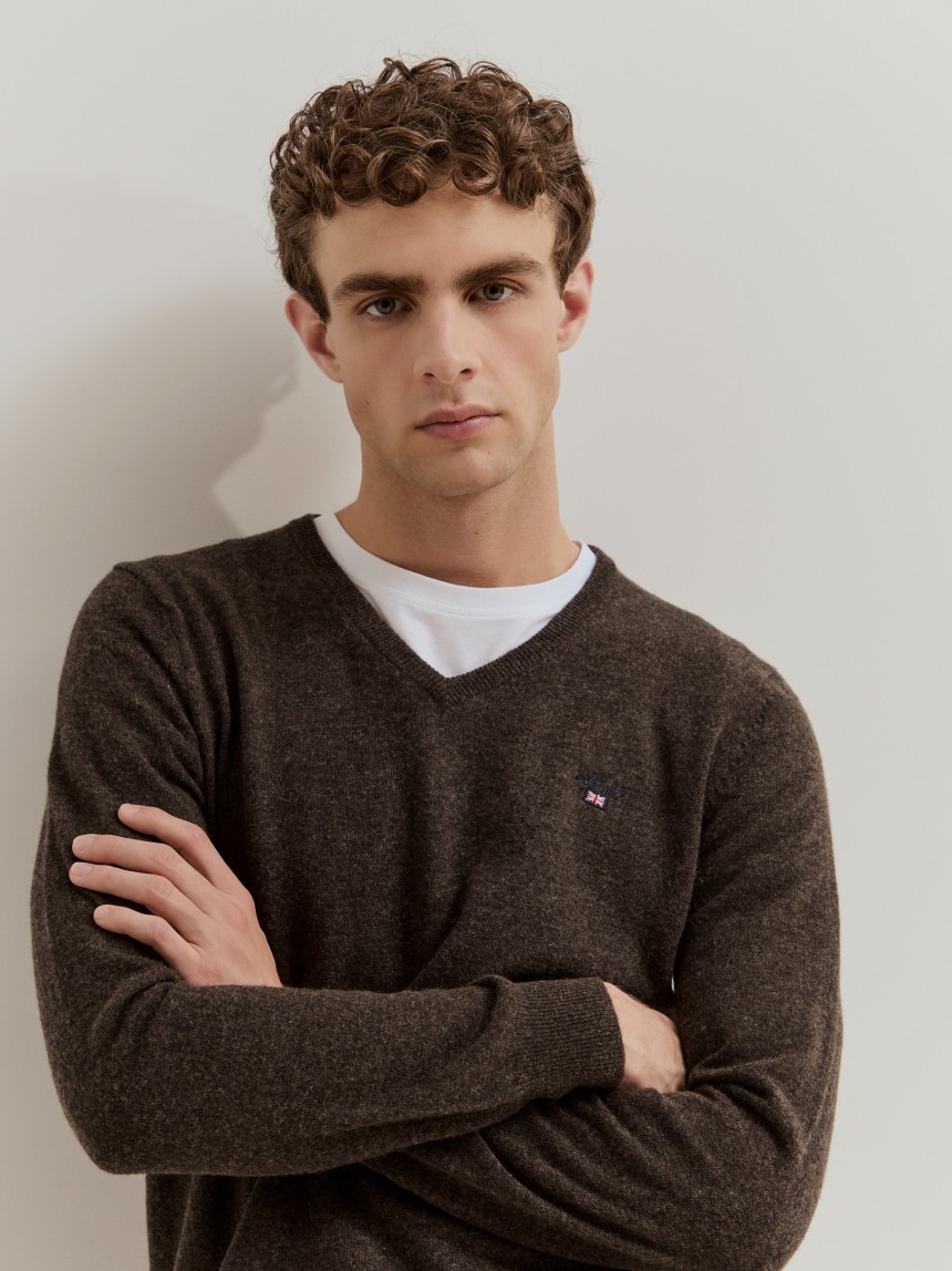Pullover em mistura de l�