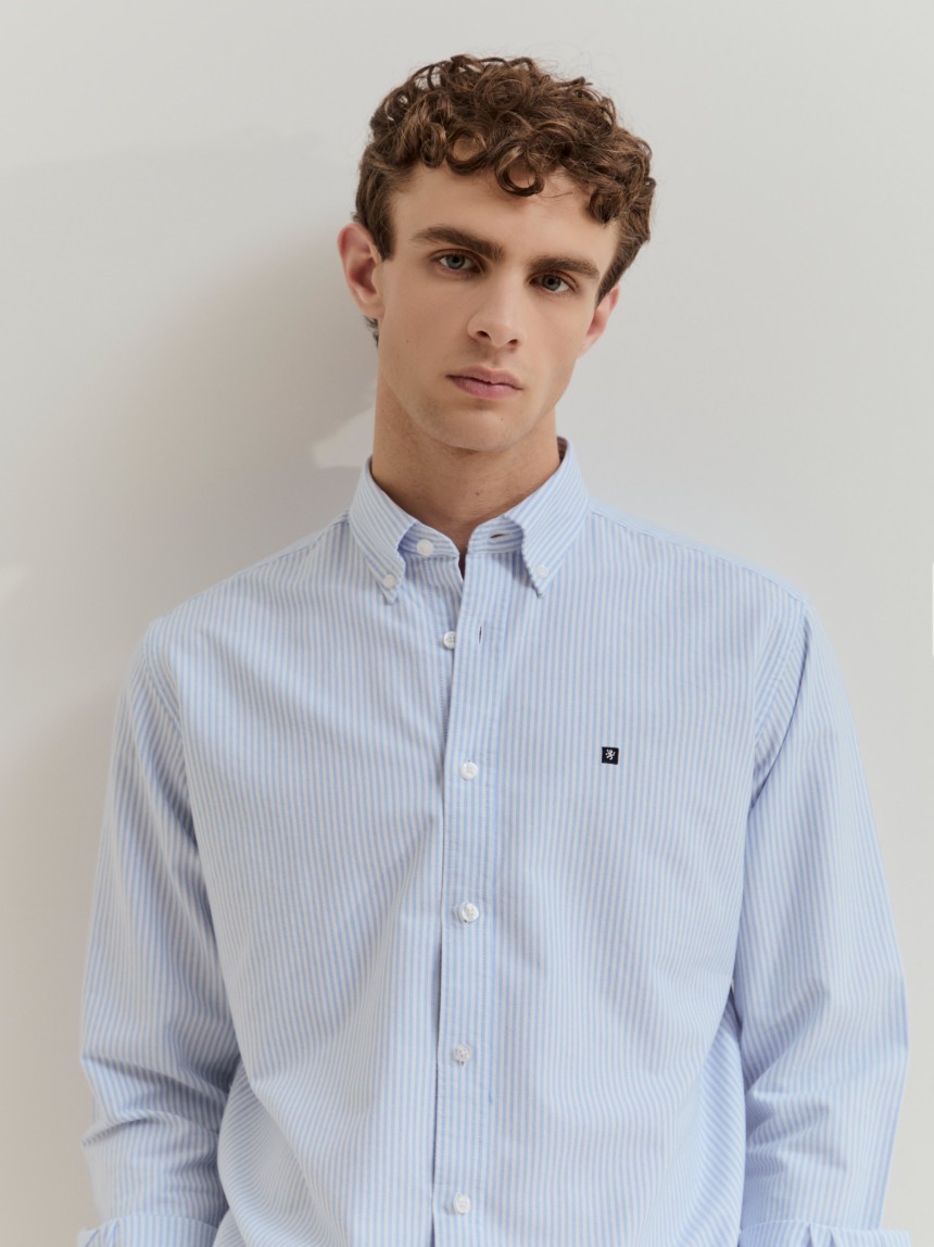 Camisa de rayas de corte regular