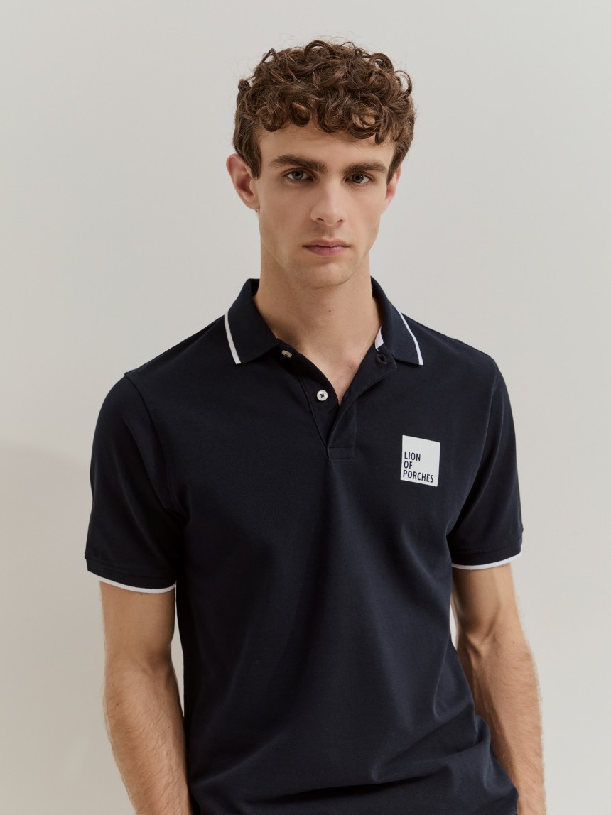 Polo de algod�o regular fit