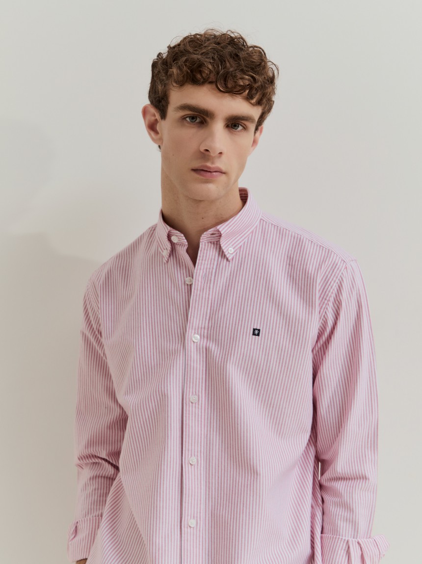 Camisa �s riscas regular fit