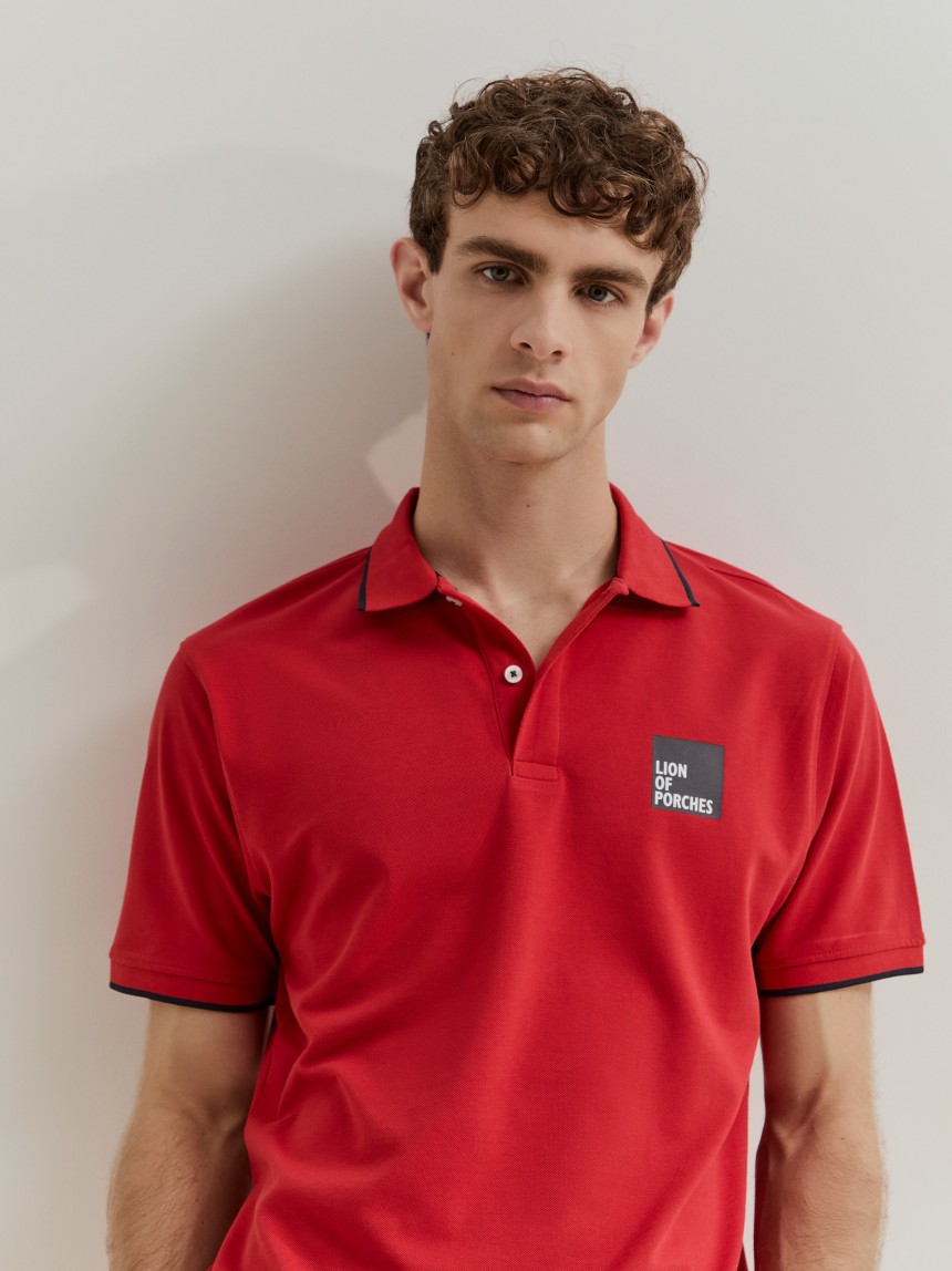 Polo de algod�o regular fit