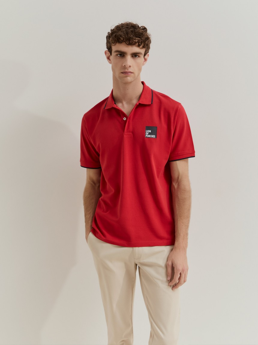 Polo de algod�o regular fit