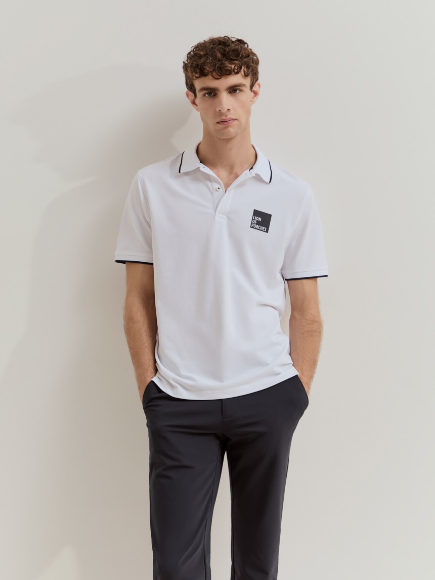 Polo de algod�o regular fit