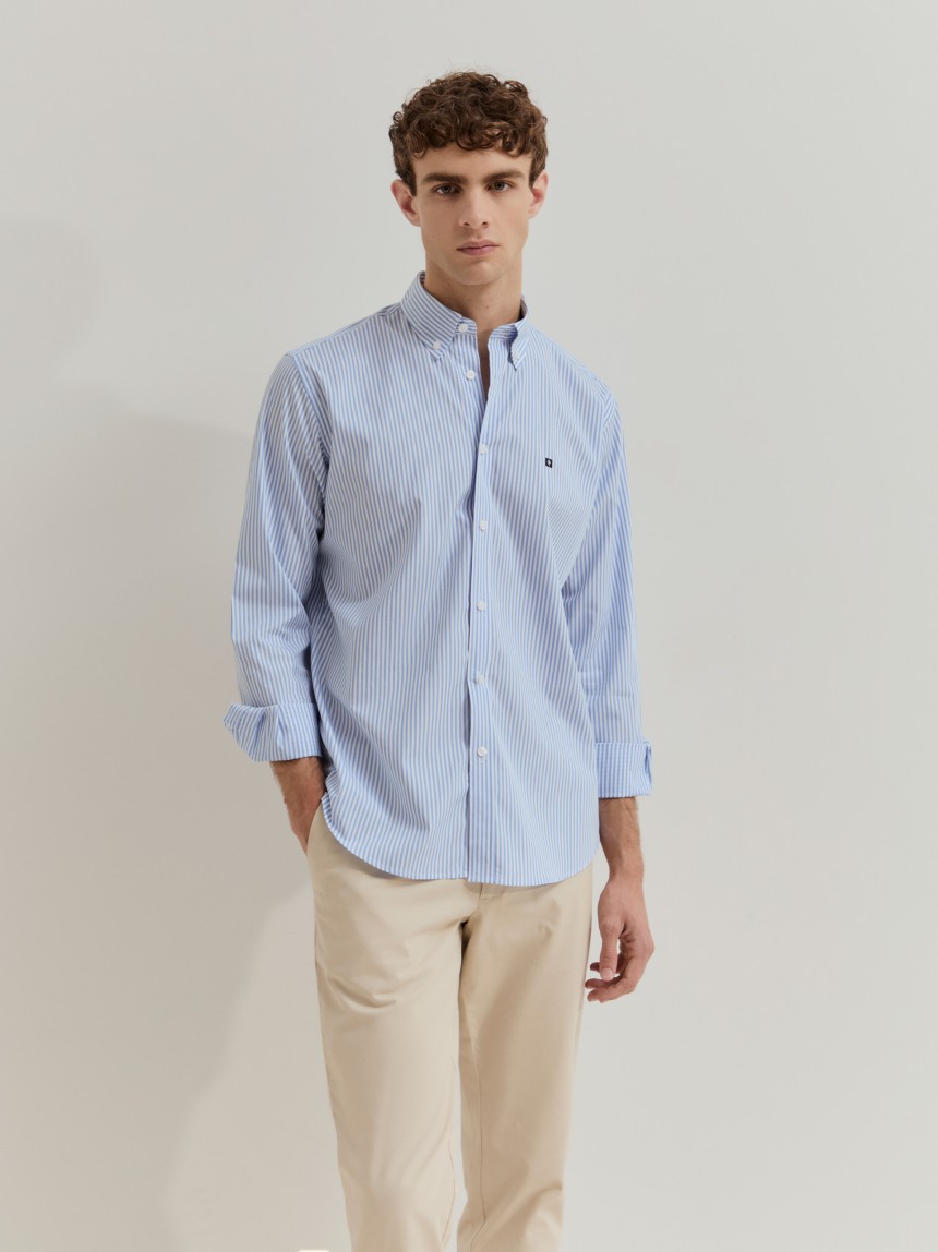 Camisa riscas regular fit