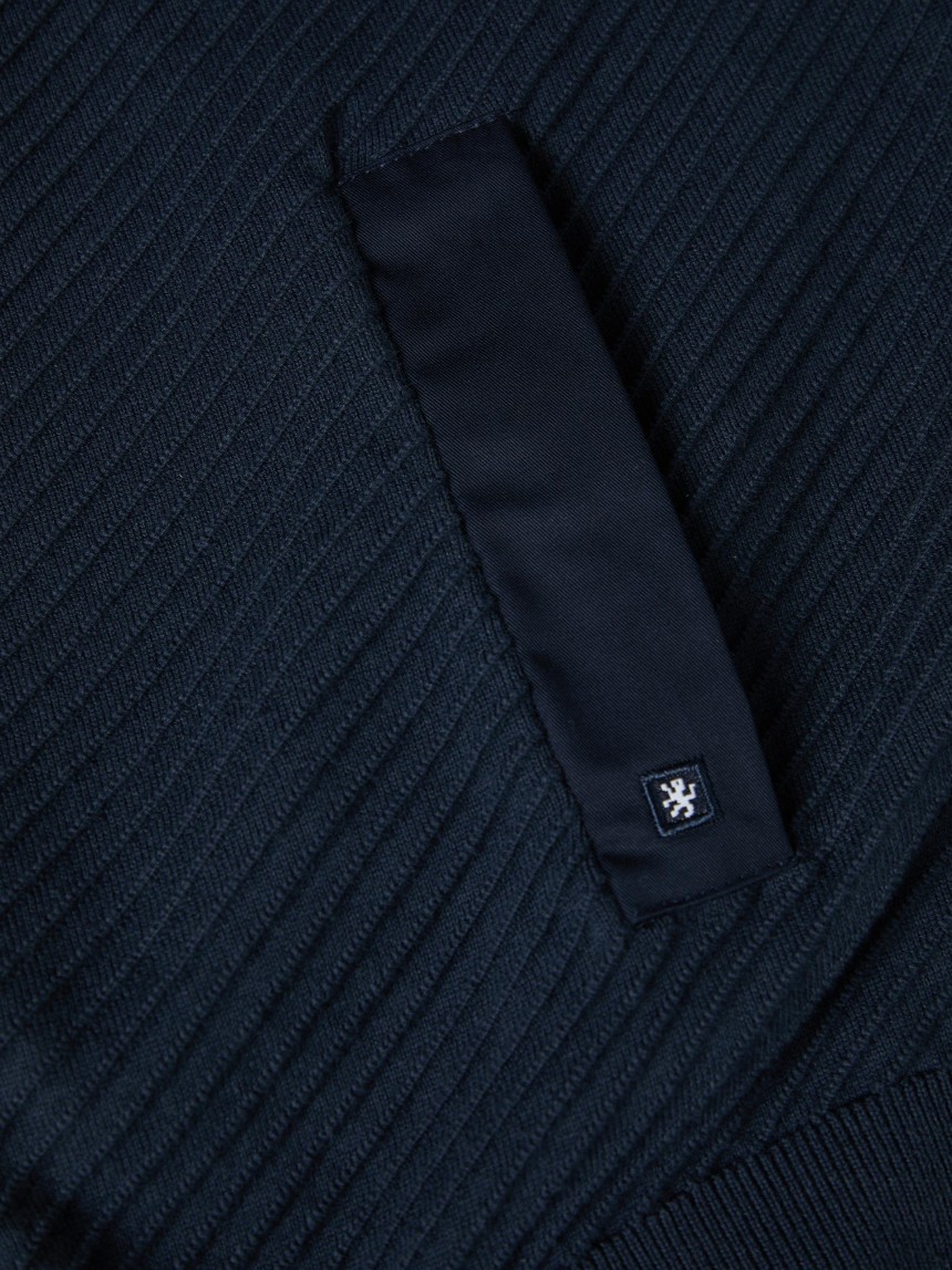 Structured jacket with a hood
