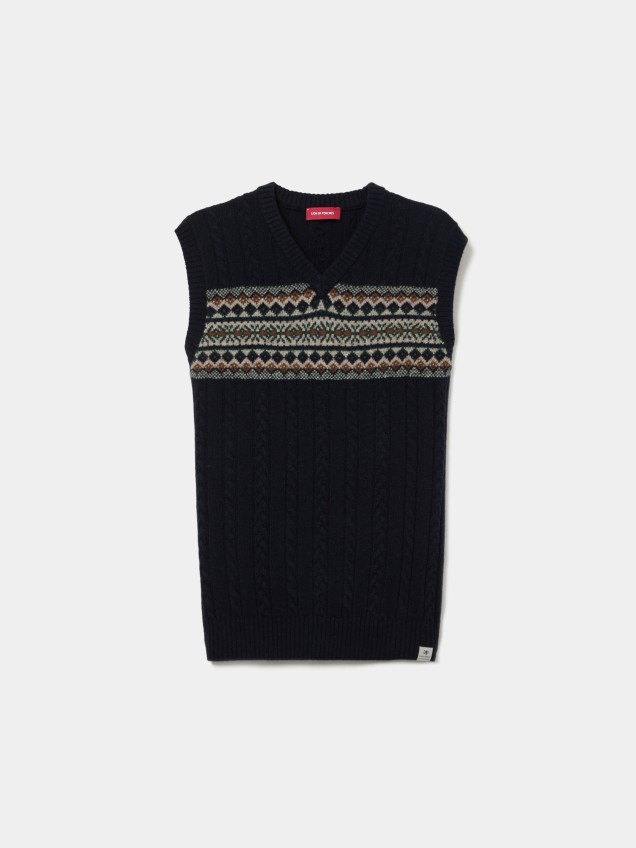 Colete em lã com jacquard - Image product