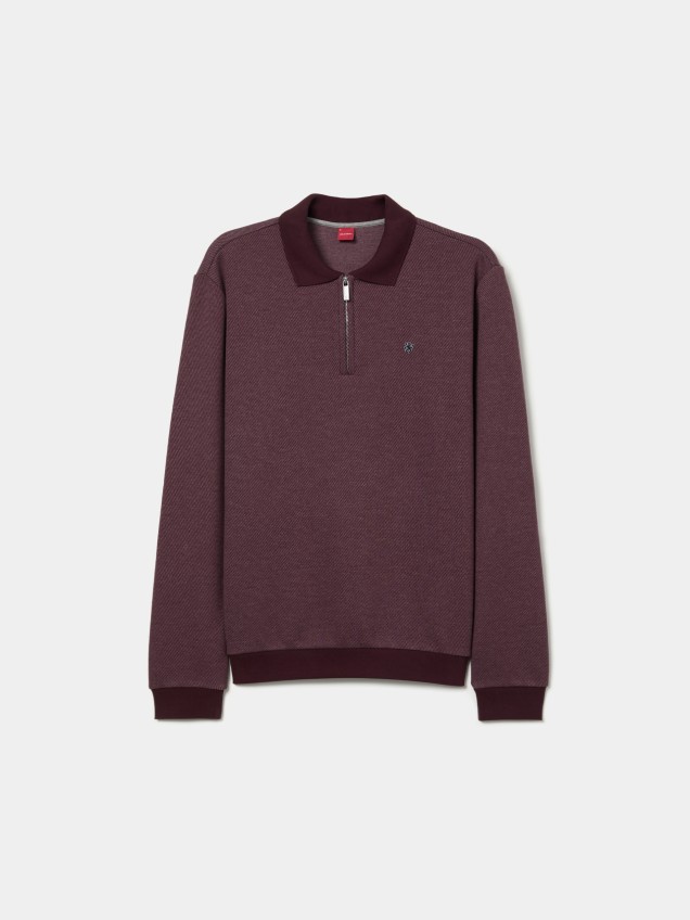 Half-zip polo shirt