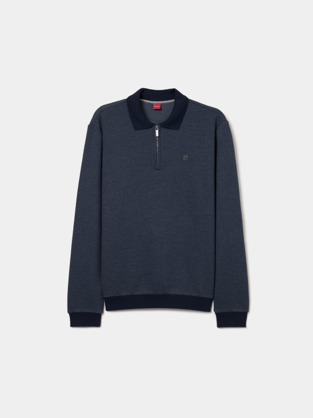 Half-zip polo shirt