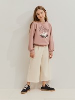 Wide leg knit pants