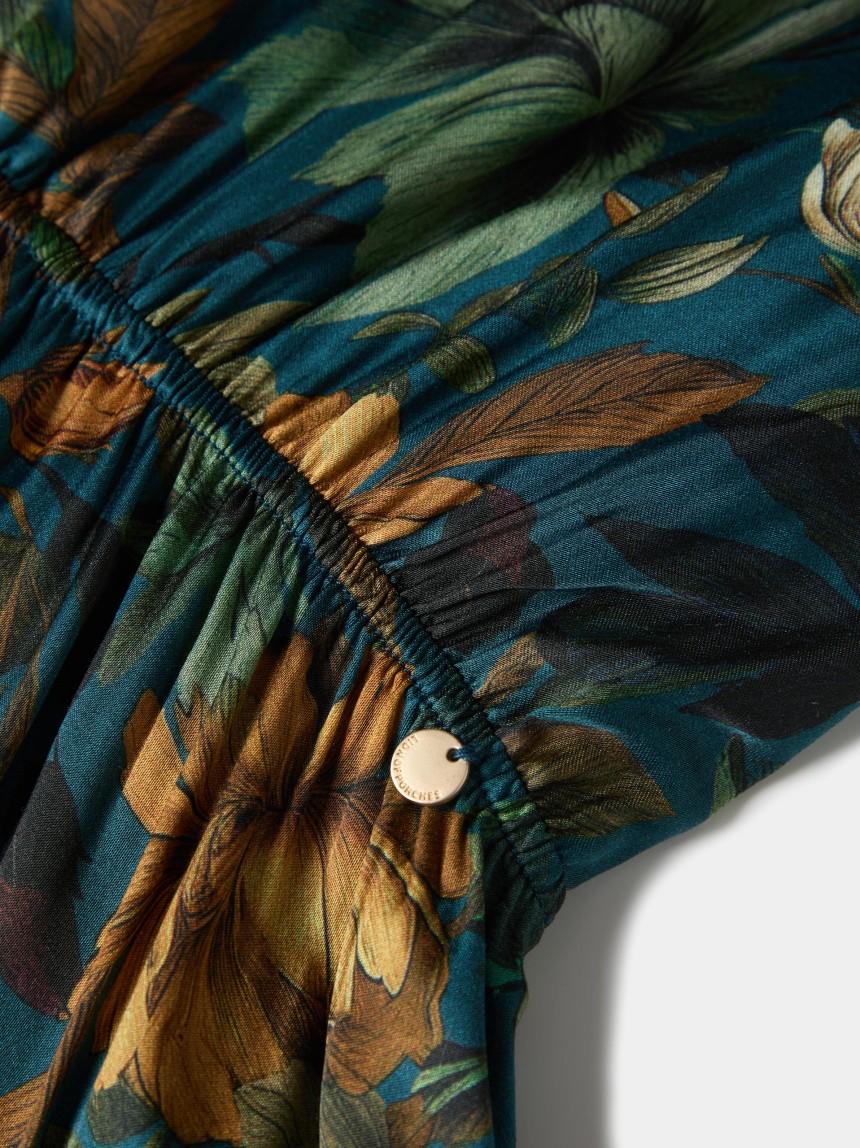Midi dress with floral pattern