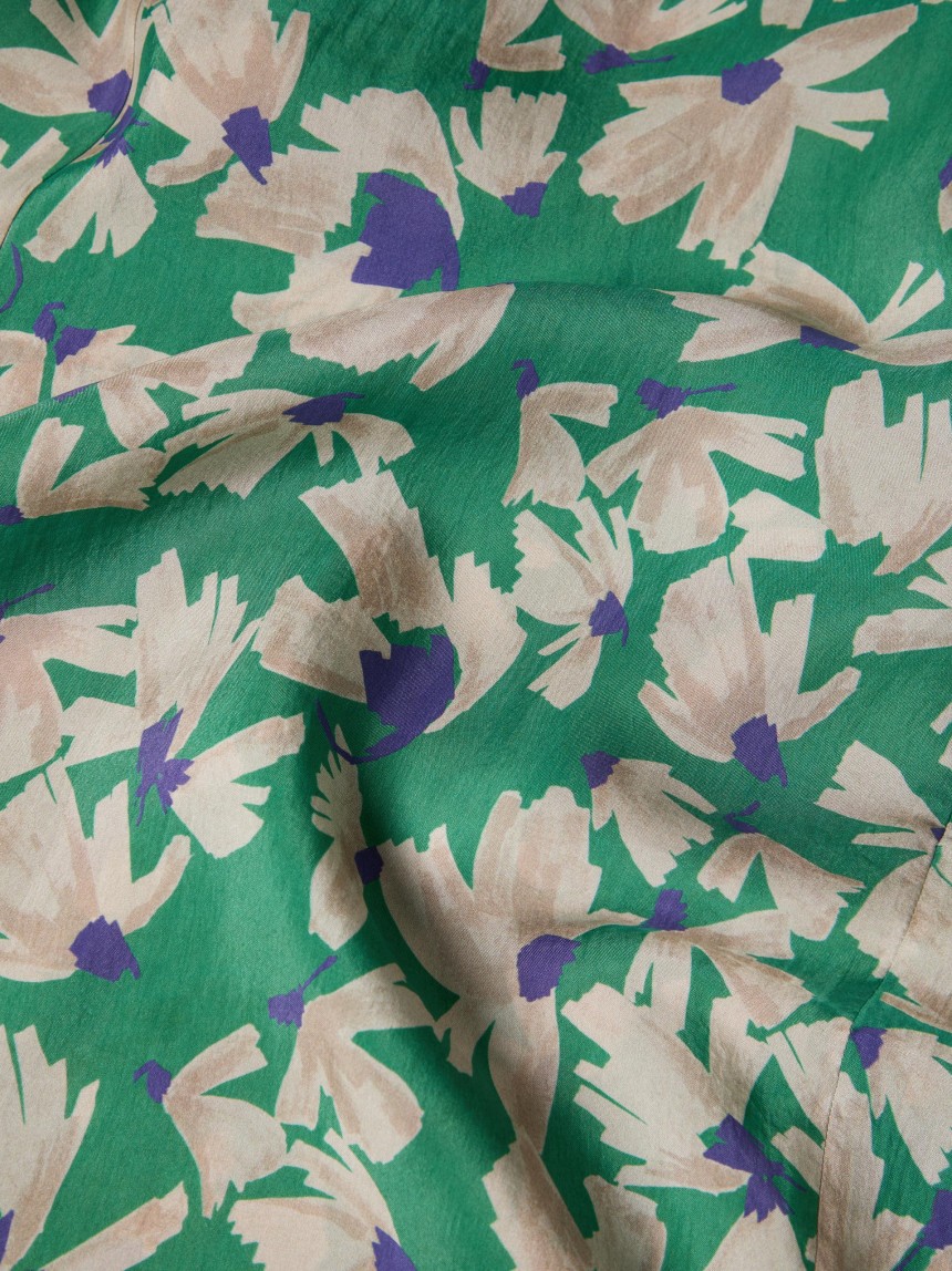 Floral midi dress in lyocell