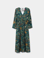 Midi dress with floral pattern
