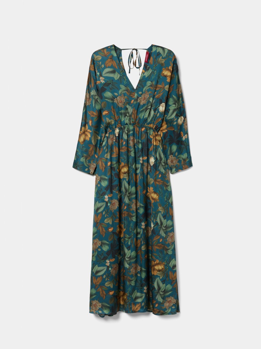 Midi dress with floral pattern