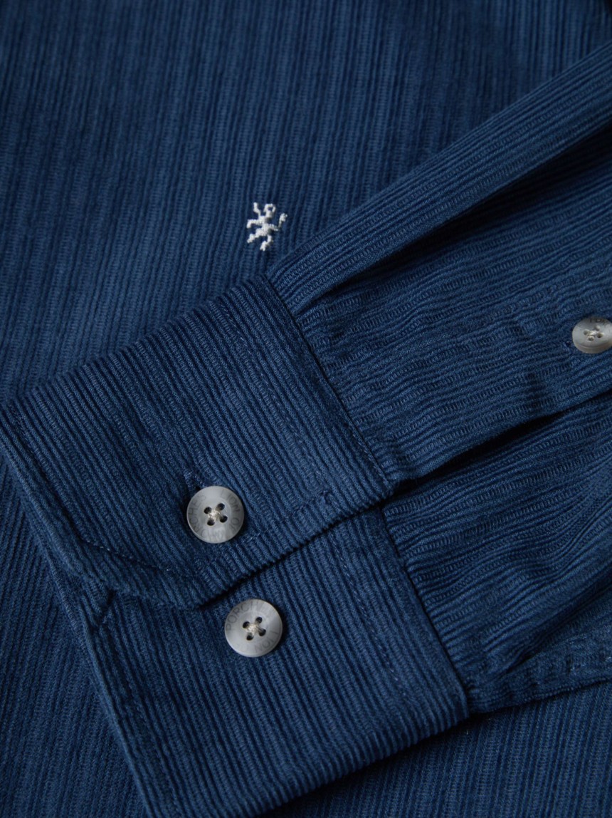 Camisa regular fit em bombazine