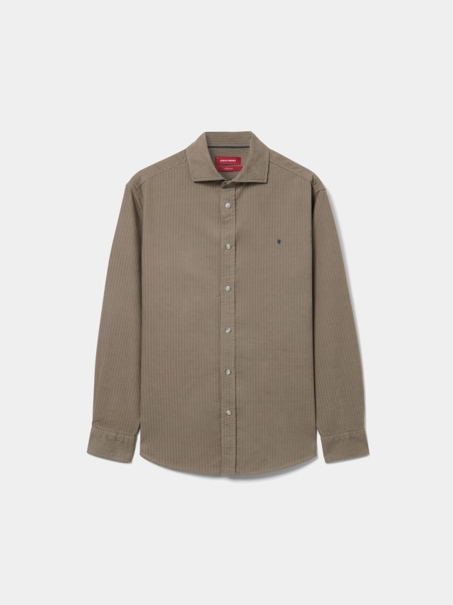 Camisa regular fit em bombazine - Image product