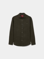 Camisa regular fit em bombazine