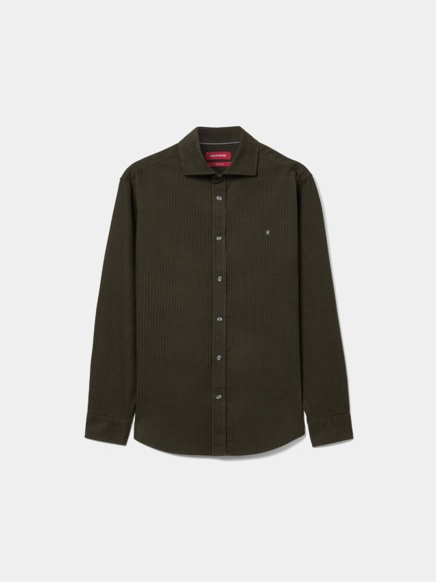 Camisa regular fit em bombazine - Image product