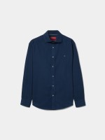 Camisa regular fit em bombazine