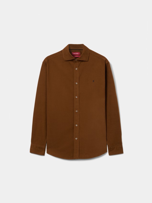 Camisa regular fit em bombazine - Image product