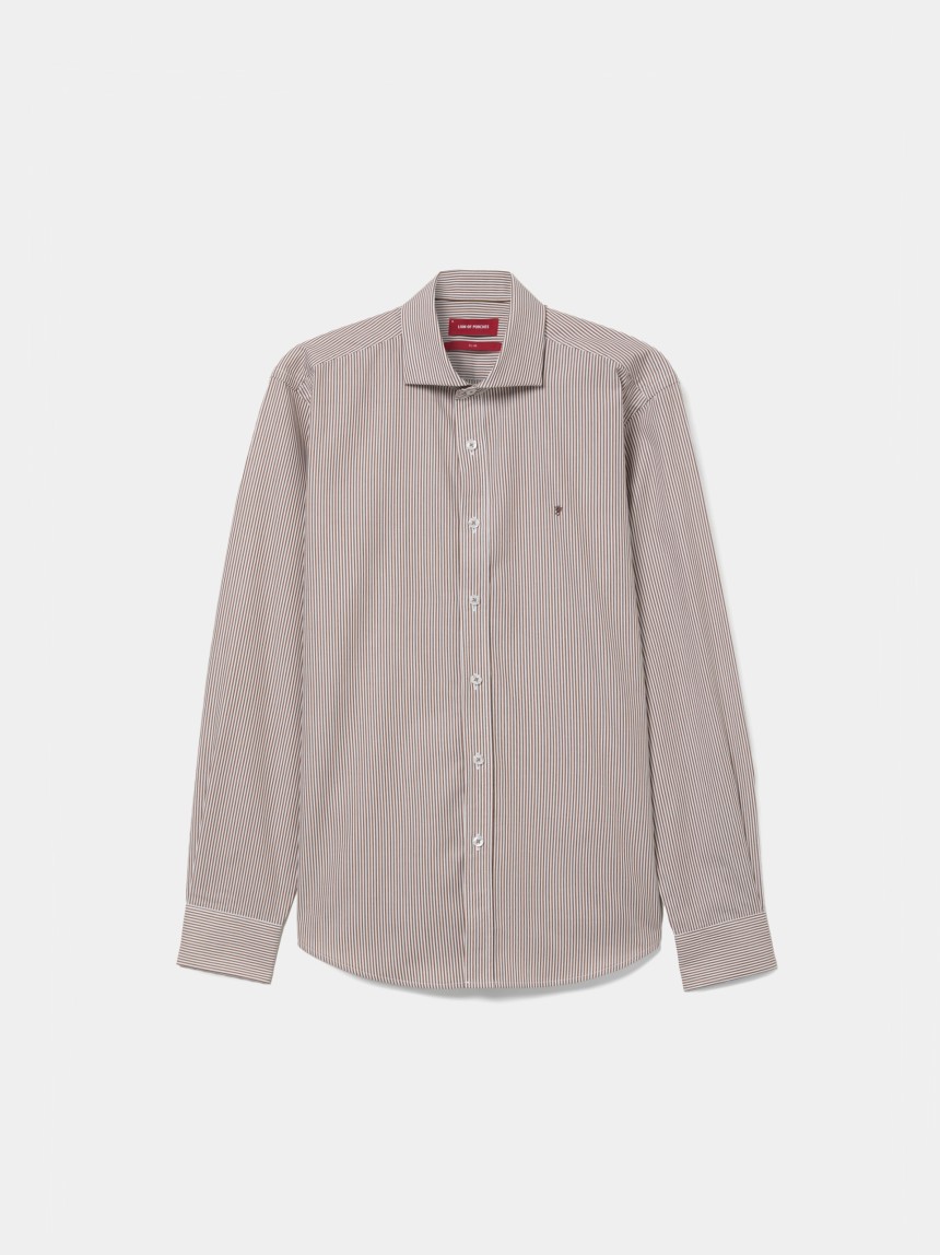Camisa de corte ajustado a rayas