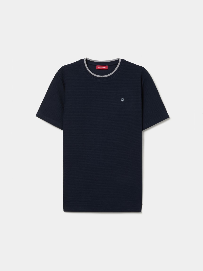 T-shirt em malha estruturada