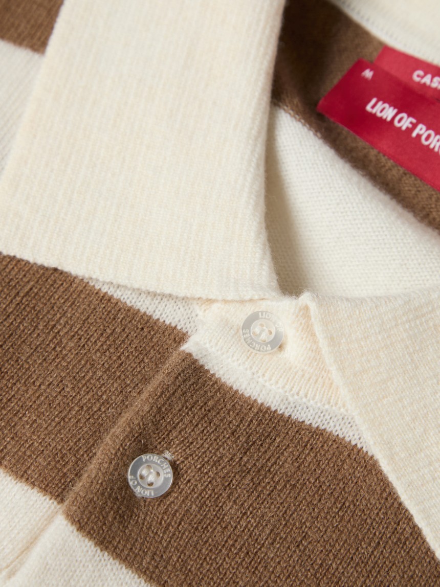 Wool and cashmere polo shirt