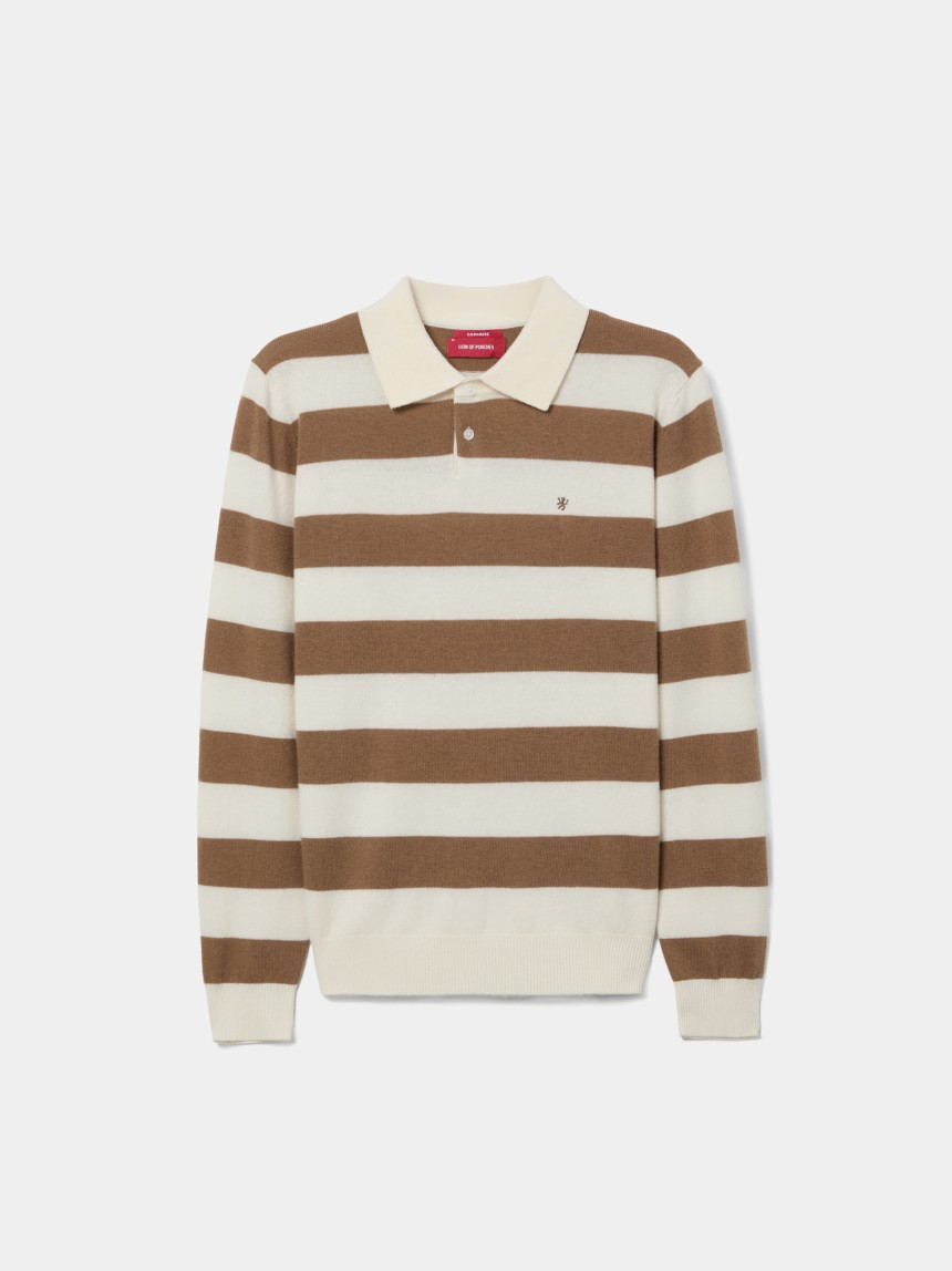 Wool and cashmere polo shirt