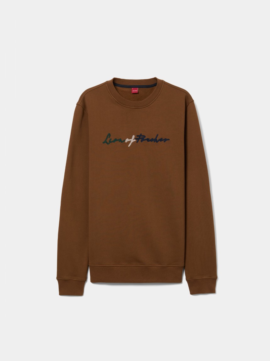 Cotton sweater with logo