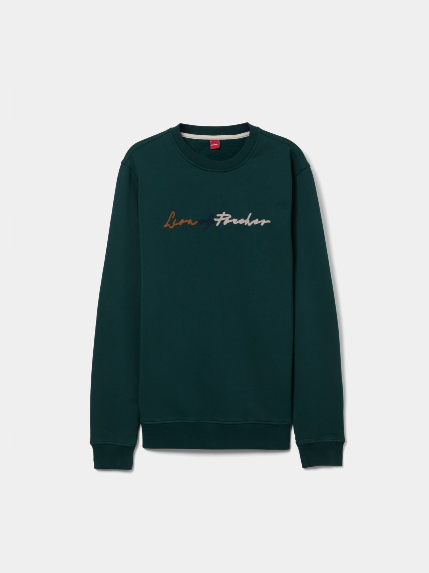 Cotton sweater with logo