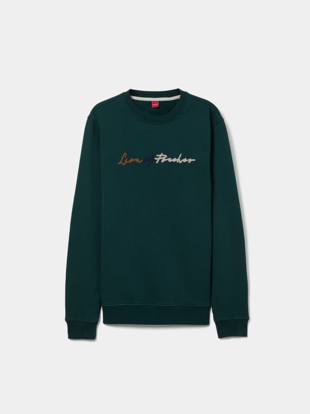 Cotton sweater with logo