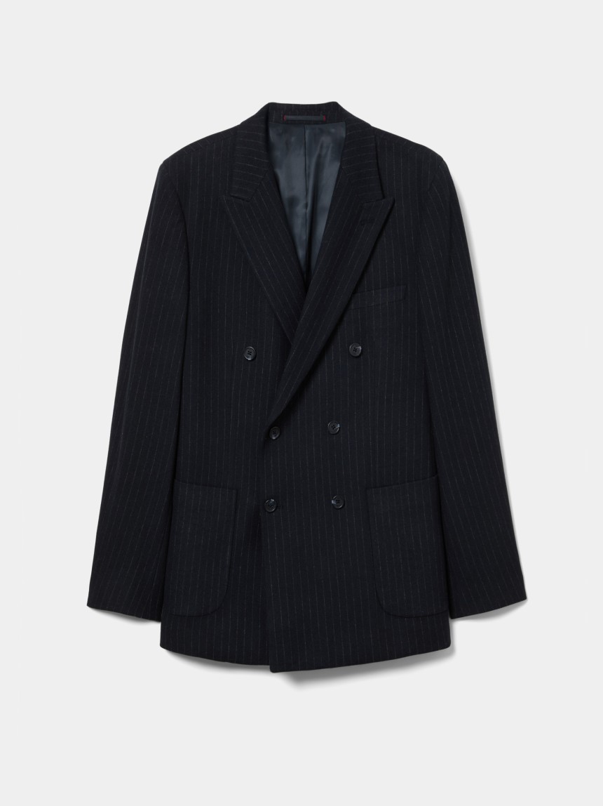 Blazer risca de giz com l�