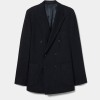 Pinstripe blazer with wool