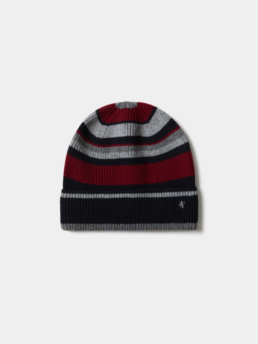 Gorro a rayas de lana
