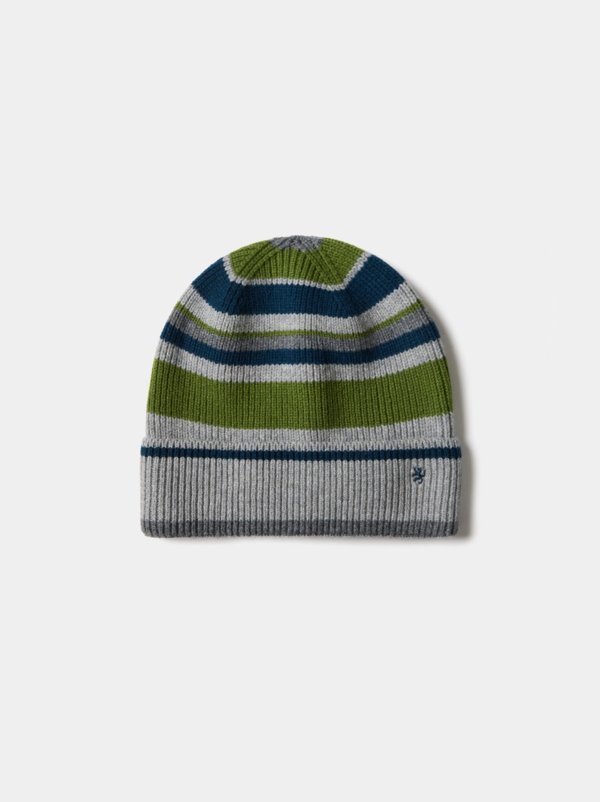 Gorro a rayas con lana