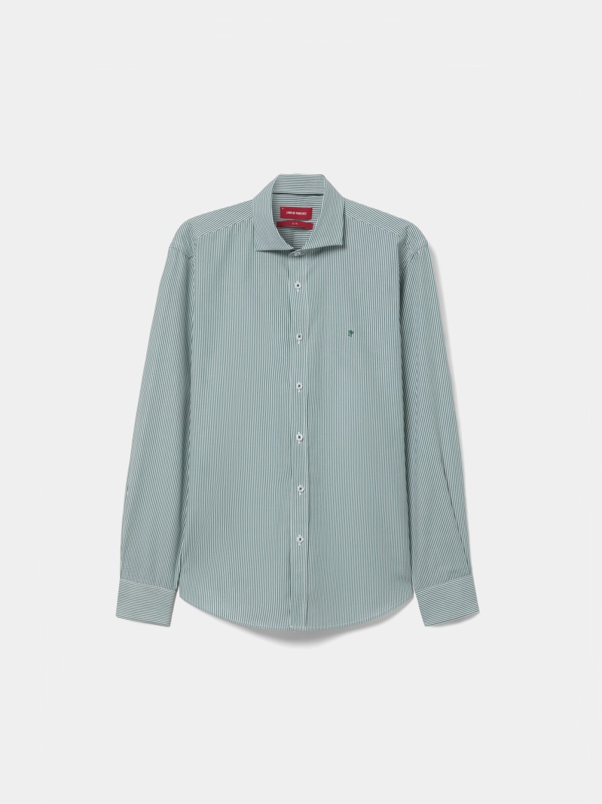 Camisa de corte ajustado a rayas