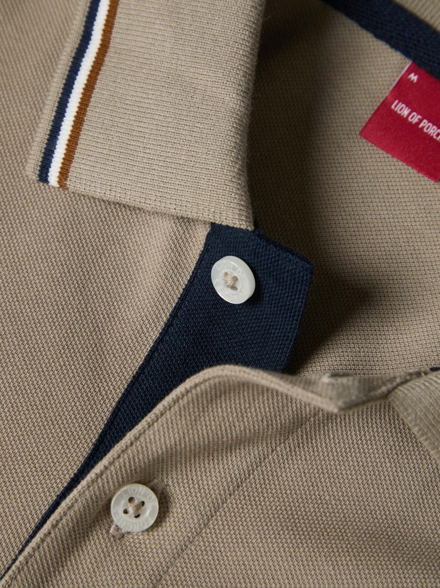 Striped piqu� polo shirt