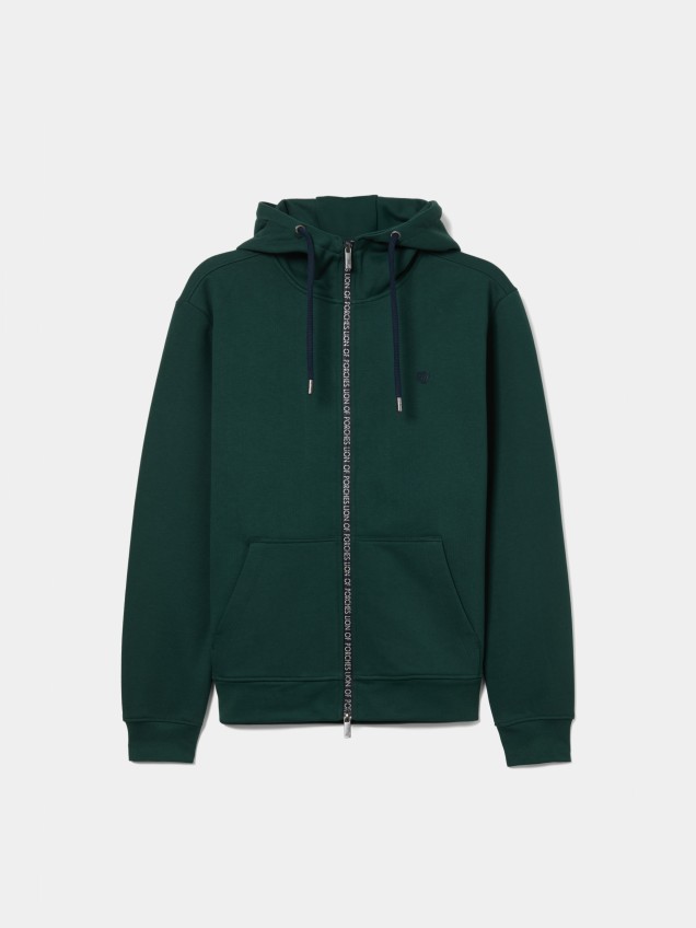 Knitted jacket with hood