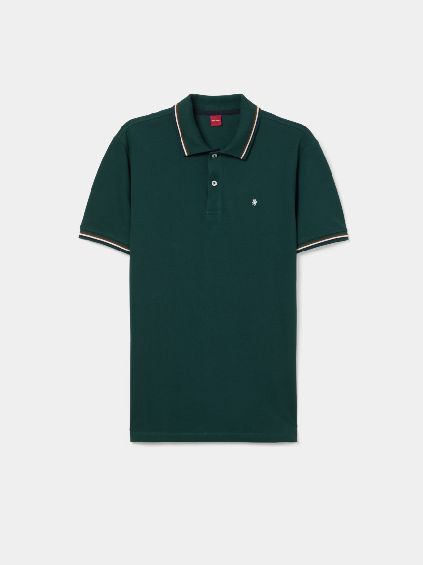 Striped piqu� polo shirt
