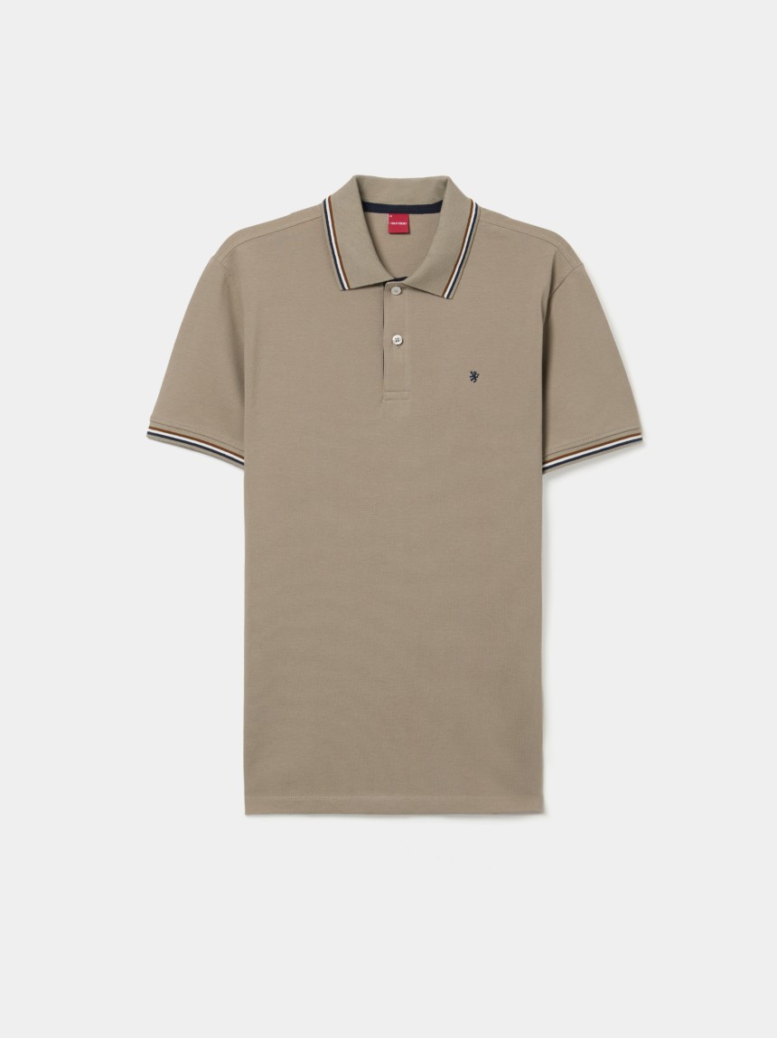 Striped piqu� polo shirt