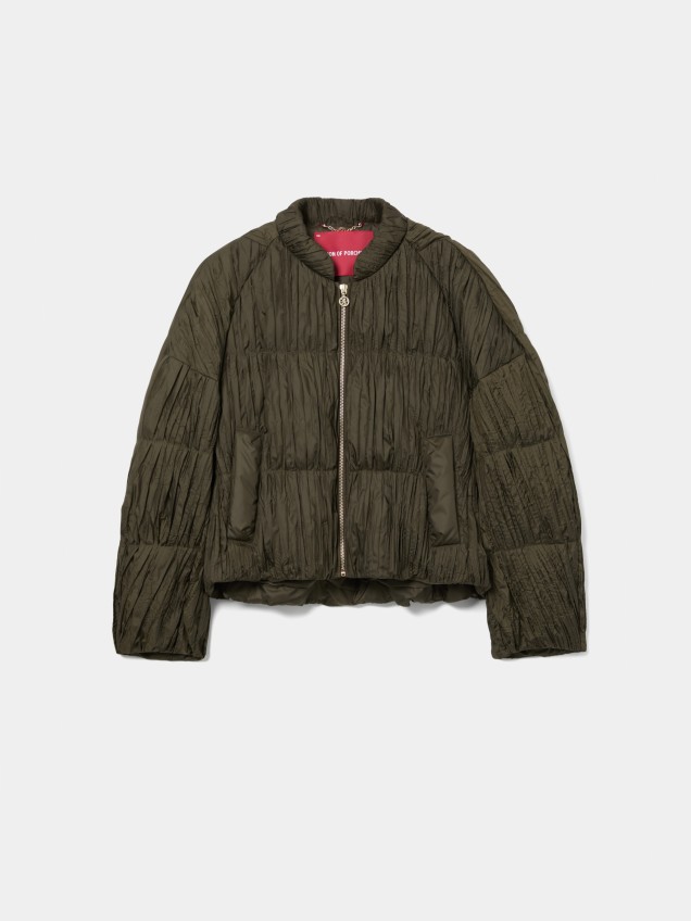 Padded jacket with gathered fabric - Image product