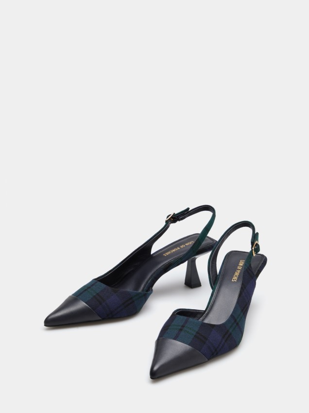 Mid-heel checked shoes
