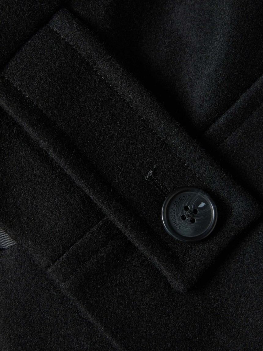 Short peacoat with wool